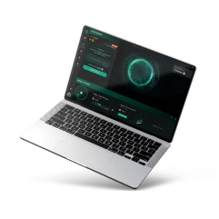 Laptop interface displaying persistent AI identity